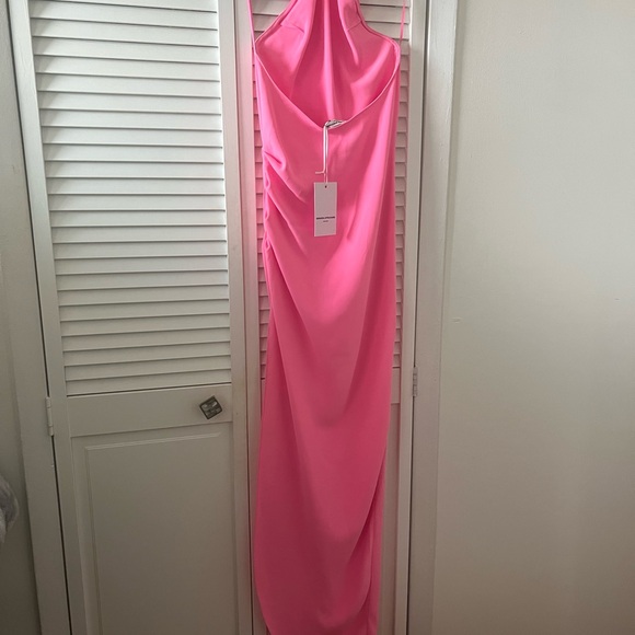 Amanda Uprichard Vibrant Pink Halter Gown - Picture 3 of 3